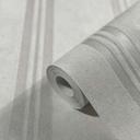 Non-woven tapet med striber og metallic-effekt grå striber 