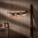 Pendelleuchte Maria, braun, 115 x 70 cm, Holz Pendellampe, dimmbar