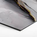 Wanddecoratie abstracte compositie in goud en grijs - Shelest - Alu-Dibond