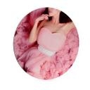 Tableau en alu Dibond - Robe rose - Rond