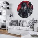 Selvklæbende non-woven tapet - Avengers maleri War-Machine - 125 x 125 cm