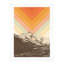 Póster Naturaleza - Paisaje retro de montaña - Bodart