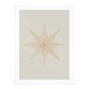 Póster de Navidad Estrella geométrica dorada - Magnusson