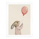 Plakat sød kanin med ballon - Treechild