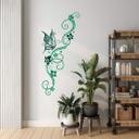 Sticker mural - Vrille de fleurs 9 (bicolore)