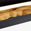 Wandleuchte Elea, braun, 35 x 15,1 cm, Holz Wandlampe