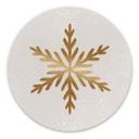 Vægcirkel Orara Studio - Golden Snowflakes – print på aluminium (Alu-Dibond)