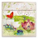 Cuadro de madera Blanz - Pradera de verano - 40x41,5 cm