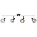 Spotrohr Max, schwarz, 19,5 x 89 cm, Glas Strahler