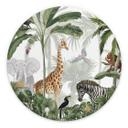 Tableau sur alu-Dibond rond Kikki Belle - Jungle