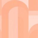 Art deco-stil grafisk tapet orange beige - tapet med retromønster
