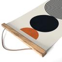 Póster de tela Líneas y círculos abstractos en armonía - Costa - Panorama