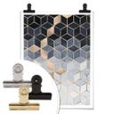 Frederiksson Plakat - Blue Geometry - Blå Geometri