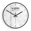 Wanduhr aus Glas - Karma regelt das schon Ø30 cm