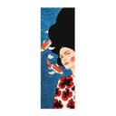 Póster de tela Mujer vestida de flores con koi - Hülya - Panorama