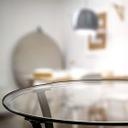 Plateau de table en verre - Transparent - Rond