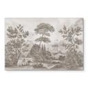 Wanddecoratie met tuinlandschap in beige - Ms Tiff - Alu-Dibond