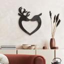 Decoración acrílica ciervo - corazón