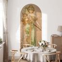 Wallsticker rundbuevægpanel Årstiderne: Forår - Mucha - smal