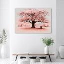 Canvasbillede, Pink træ abstraktion natur