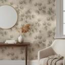 Ikke-vævet tapet blomster, beton blomster natur mat i beige 