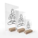 Bordskærm Yoga - Lotus - Stregtegning