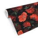 Mønstret tapet FN-design - Røde blomster