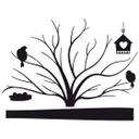 Muursticker Boom met Vogelhuisje 2-kleurig