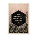 Cuadro de madera Fredriksson - She Believed