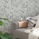 A.S. Creation blomstret tapet i blå og hvidt non-woven tapet blomstret i mat og glat