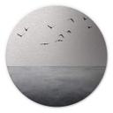 Dibond Schilderij met zilver effect Silent Lake