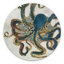 Tableau sur alu-Dibond rond SpaceFrog Designs - Poulpe doré