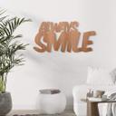 letra de madera 3D Always Smile - caoba
