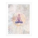 Plakat med lotusstilling - Meditation i det gyldne lys - Manovski