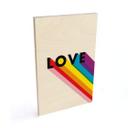 Cuadro de madera LGBTQIA+ Love Rainbow