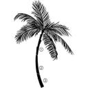 Sticker mural palmier tropical
