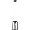 Pendelleuchte Rosalie, braun, 130 x 25 cm, Holz Pendellampe