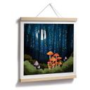Plakat Skov og stjerner om natten - SpaceFrog Designs
