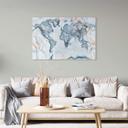 Tableau sur verre Mielu - Carte du monde en marbre