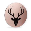Wandcirkel Alu-Dibond - Ireland - Black Deer - koper effect