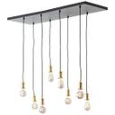 Pendelleuchte Emmanuel, schwarz, 133 x 34,8 cm, Metall Pendel-lampe, dimmbar