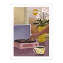 Póster pausa café con disco favorito - Goed Blauw