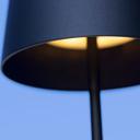 Tischleuchte Cosy, schwarz, 10 x 37 cm, Metall schwarze Outdoor Tischleuchte