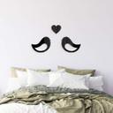 Decoración acrílica pareja de pájaros