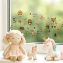 Wallsticker Klistermærke skovens dyr efterår