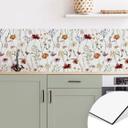 Køkken backsplash Farverige vilde blomster - UN Designs