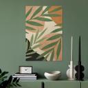 Cuadro de madera Ramas abstractas de aspecto tropical | Ilustración botánica - Costa