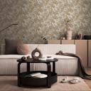 Papel pintado botánico beige-marrón - Papel pintado de muestra exótico con hojas - Papel pintado no tejido