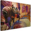 Canvasbillede, gylden elefant abstrakt