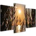 3 stykke lærredsprint, Lake Grass Sunset